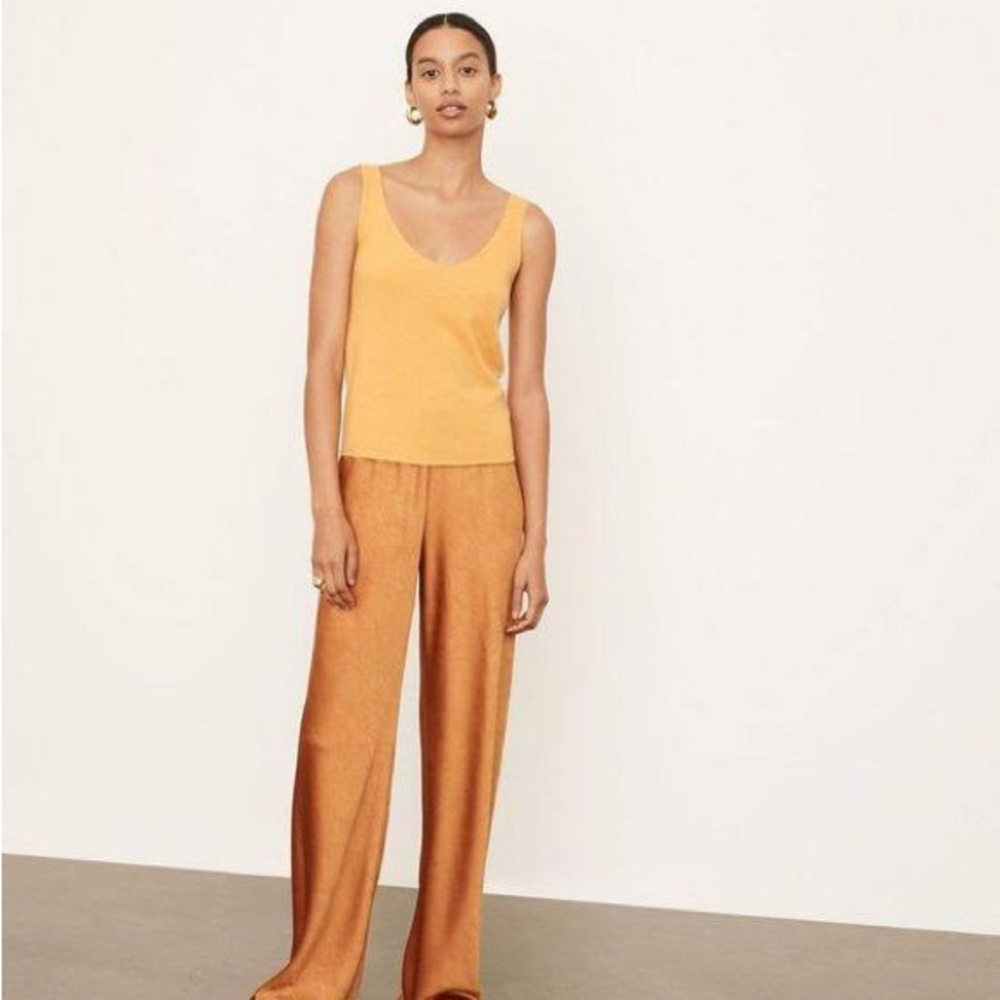 NWT Vince Orange Cashmere Scoop-neck Tank